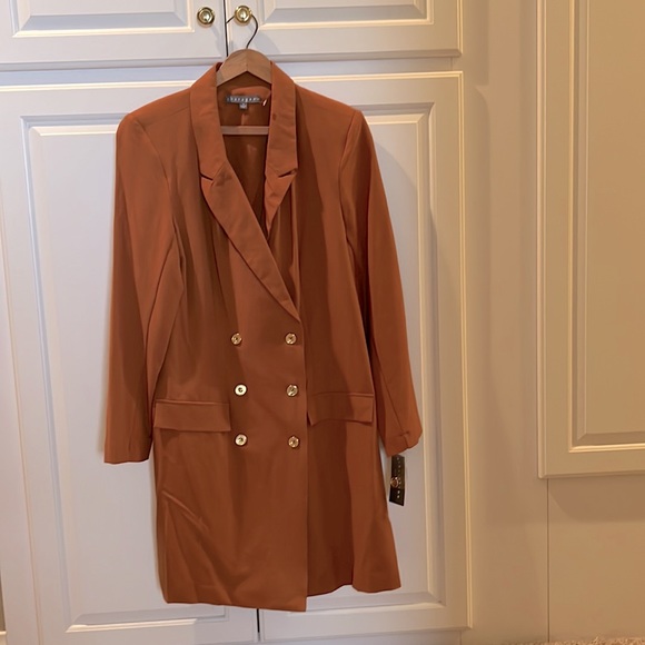 Oversized Terracota Breasted Blazer Dress Brand New with tags XL - Picture 7 of 10